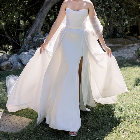 NYにて購入 BHLDN Watters ORLIEサテンウェディングドレス Watters